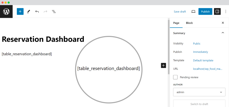 Pages-Add New Pages-Reservation Dashboard